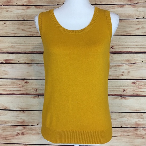 Talbots Tops - Talbots Mustard Yellow Sleeveless Sweater Tank N
